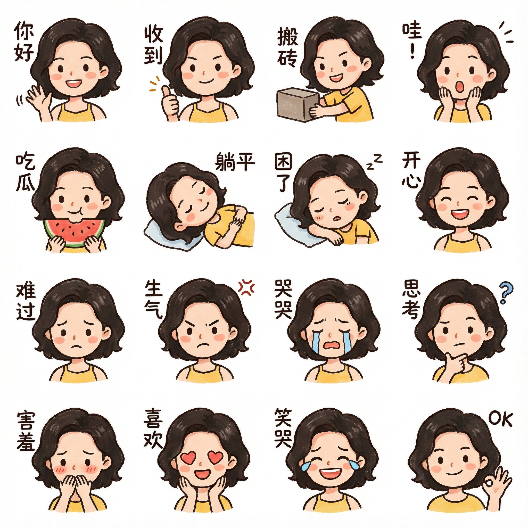 Warm Daily Q-version Stickers