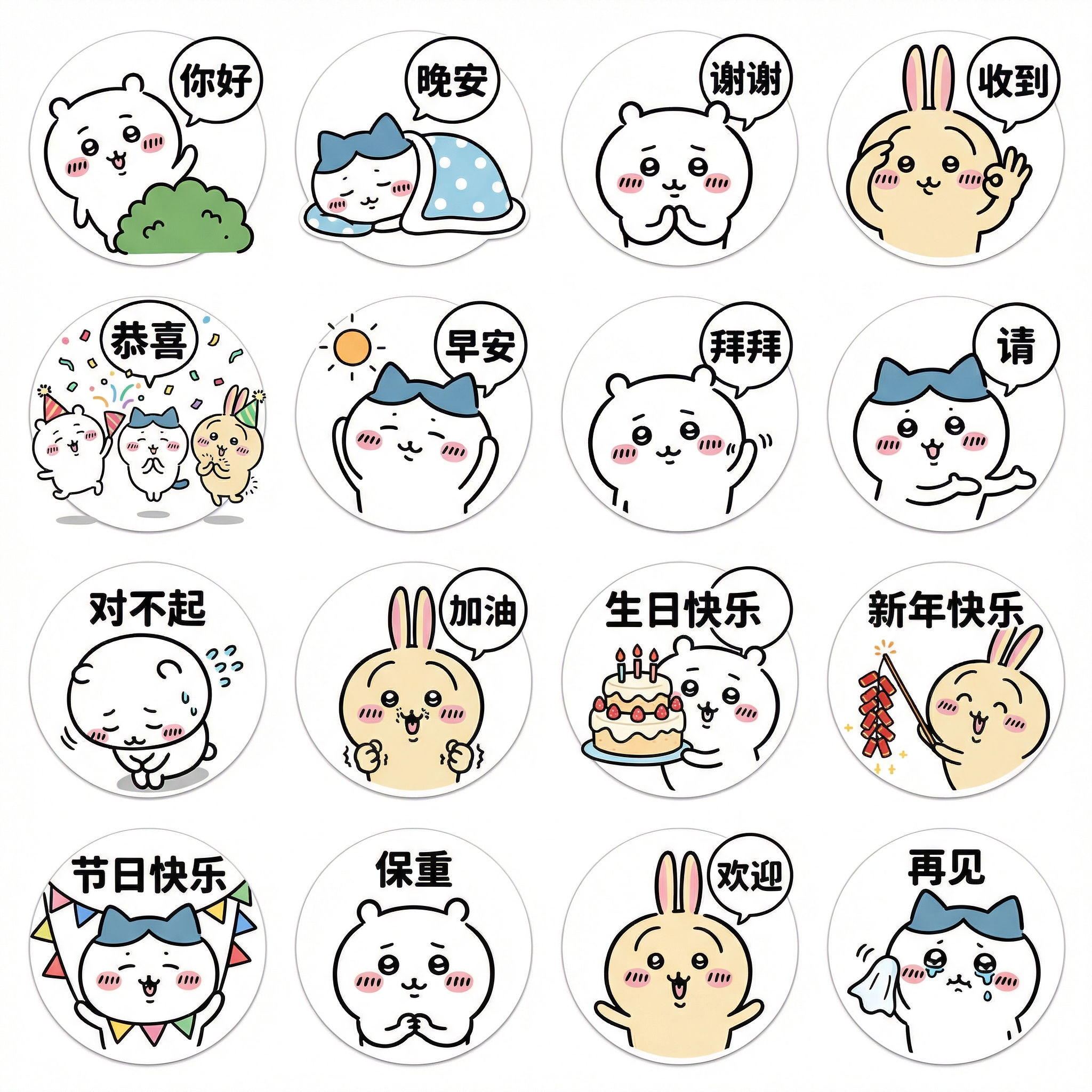 Cute Daily Interaction Stickers